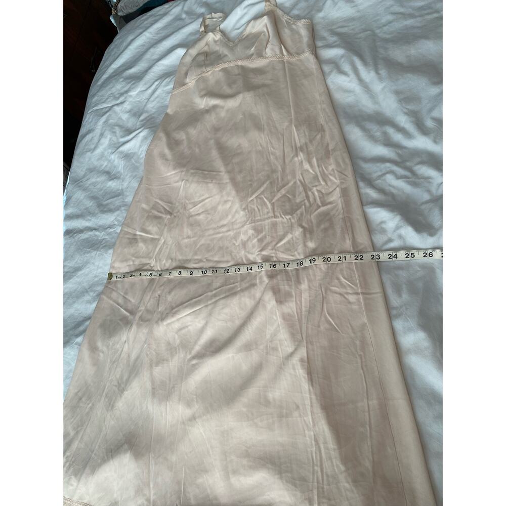 Vintage Cream Long Full Slip - Picture 7 of 9